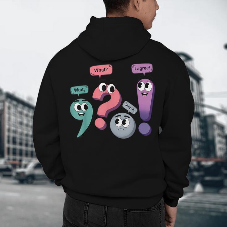 Wait What Stop It I Agree Grammar English Teacher Men's Hoodie Back Print, novelty gifts, funny gifts Wait What Stop It I Agree Grammar English Teacher Men's Hoodie Back Print, novelty gifts, funny gifts