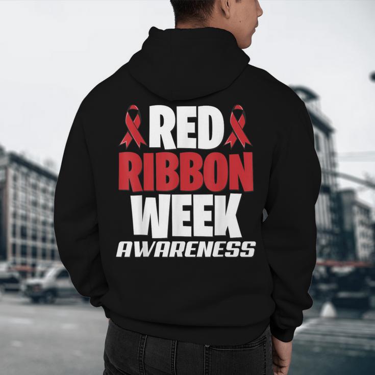 We Wear Red For Red Ribbon Week Awareness Mothers Teachers Men's Hoodie Back Print, novelty gifts, funny gifts We Wear Red For Red Ribbon Week Awareness Mothers Teachers Men's Hoodie Back Print, novelty gifts, funny gifts