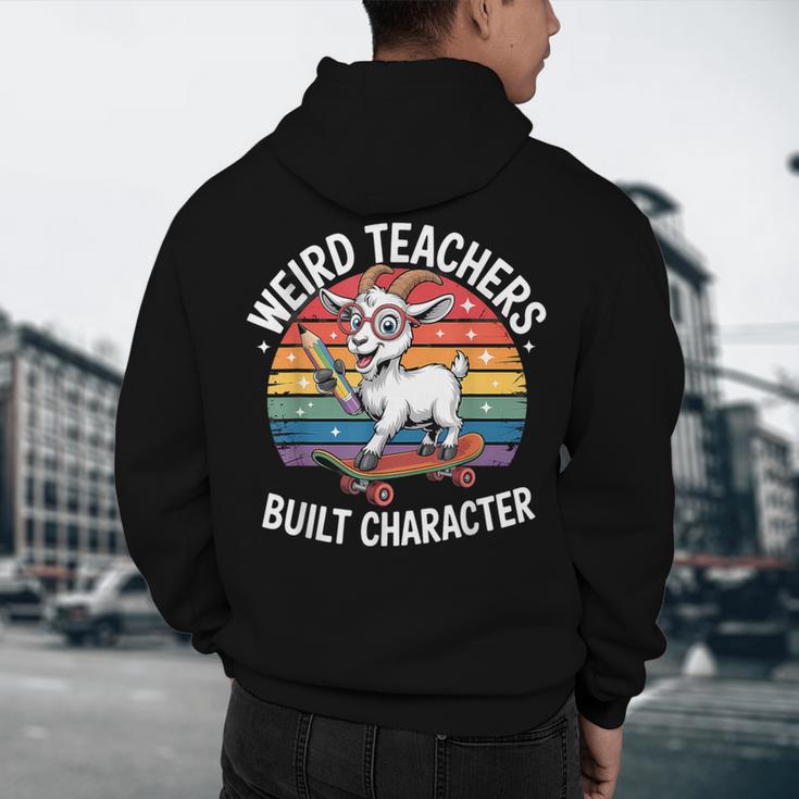Weird Teachers Build Character Teacher Men's Hoodie Back Print, novelty gifts, funny gifts Weird Teachers Build Character Teacher Men's Hoodie Back Print, novelty gifts, funny gifts