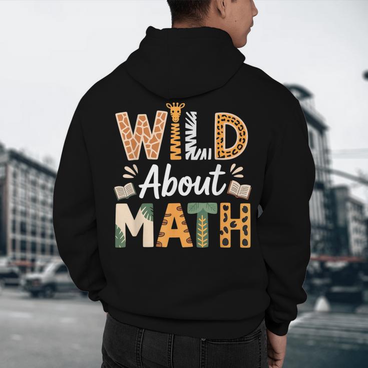 Wild About Math Cute Teacher Student Math Club Men's Hoodie Back Print, novelty gifts, funny gifts