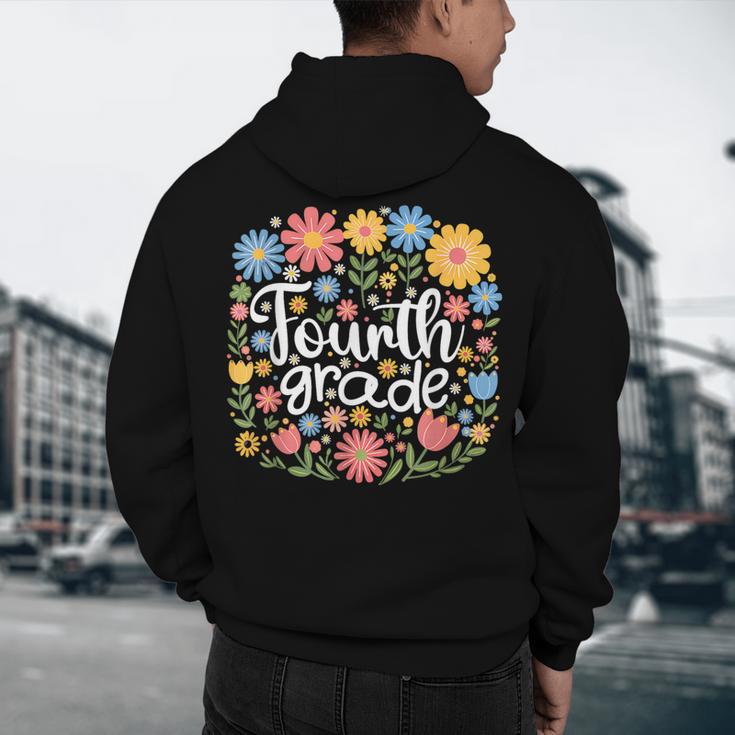 Wildflower 4th Fourth Grade Floral Back To School Teacher Men's Hoodie Back Print, novelty gifts, funny gifts Wildflower 4th Fourth Grade Floral Back To School Teacher Men's Hoodie Back Print, novelty gifts, funny gifts