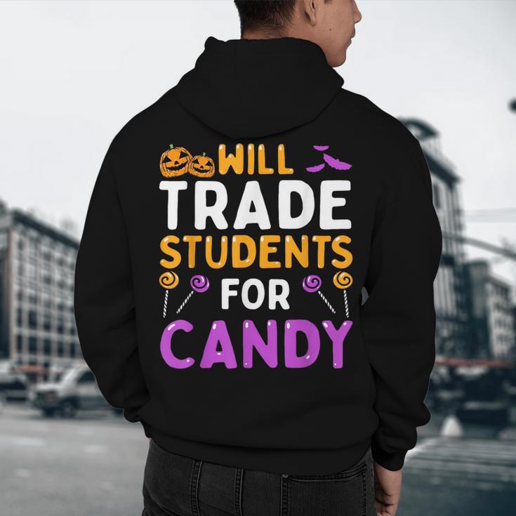 Will Trade Students For Candy Cute Halloween Costume Teacher For Men Women Kids Men's Hoodie Back Print, novelty gifts, funny gifts Will Trade Students For Candy Cute Halloween Costume Teacher For Men Women Kids Men's Hoodie Back Print, novelty gifts, funny gifts