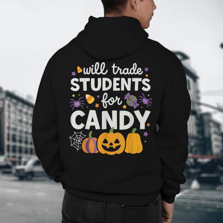 Will Trade Students For Candy Teacher Cute Halloween Men's Hoodie Back Print, novelty gifts, funny gifts Will Trade Students For Candy Teacher Cute Halloween Men's Hoodie Back Print, novelty gifts, funny gifts
