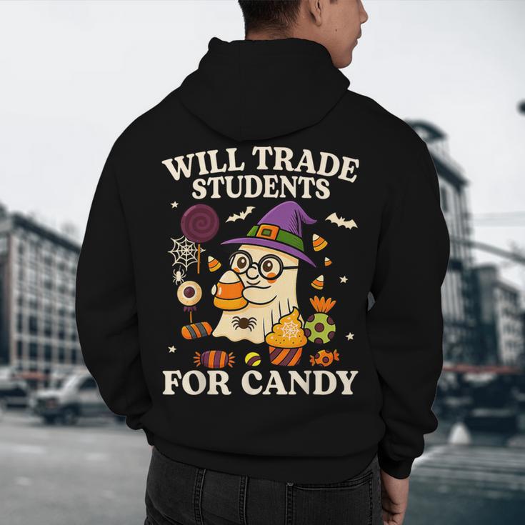 Will Trade Students For Candy Teacher Ghost Halloween Men's Hoodie Back Print, novelty gifts, funny gifts Will Trade Students For Candy Teacher Ghost Halloween Men's Hoodie Back Print, novelty gifts, funny gifts