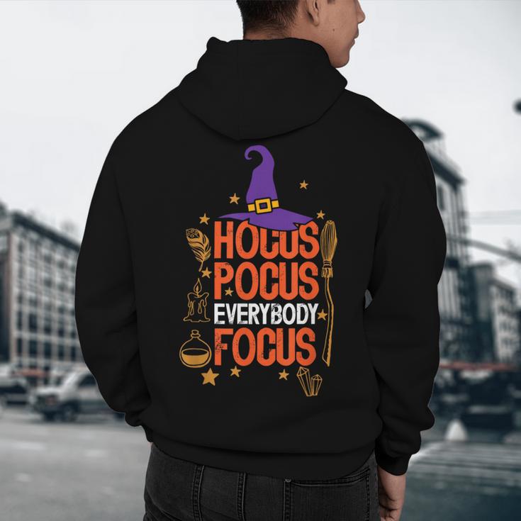 Witchy Halloween Hocus Pocus Everybody Focus Teacher Pumpkin Men's Hoodie Back Print, novelty gifts, funny gifts Witchy Halloween Hocus Pocus Everybody Focus Teacher Pumpkin Men's Hoodie Back Print, novelty gifts, funny gifts