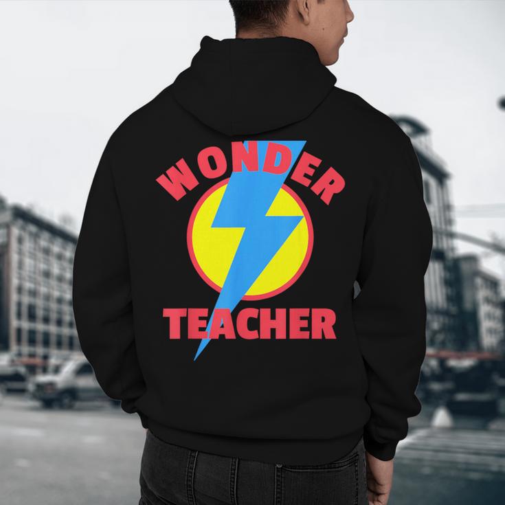 Wonder Teacher Teacher Halloween Tshirt Men's Hoodie Back Print, novelty gifts, funny gifts