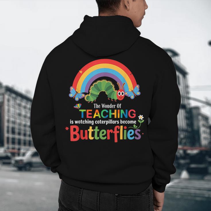 The Wonder Of Teaching Is Watching Caterpillars Teacher Men's Hoodie Back Print, novelty gifts, funny gifts The Wonder Of Teaching Is Watching Caterpillars Teacher Men's Hoodie Back Print, novelty gifts, funny gifts