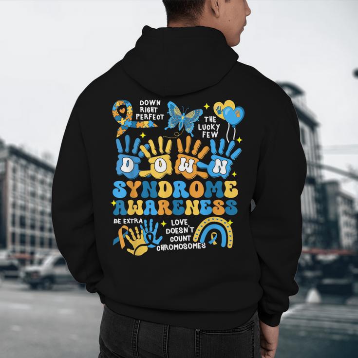 World Down Syndrome Day Awareness T21 Teacher Women Men Kids Men's Hoodie Back Print, novelty gifts, funny gifts