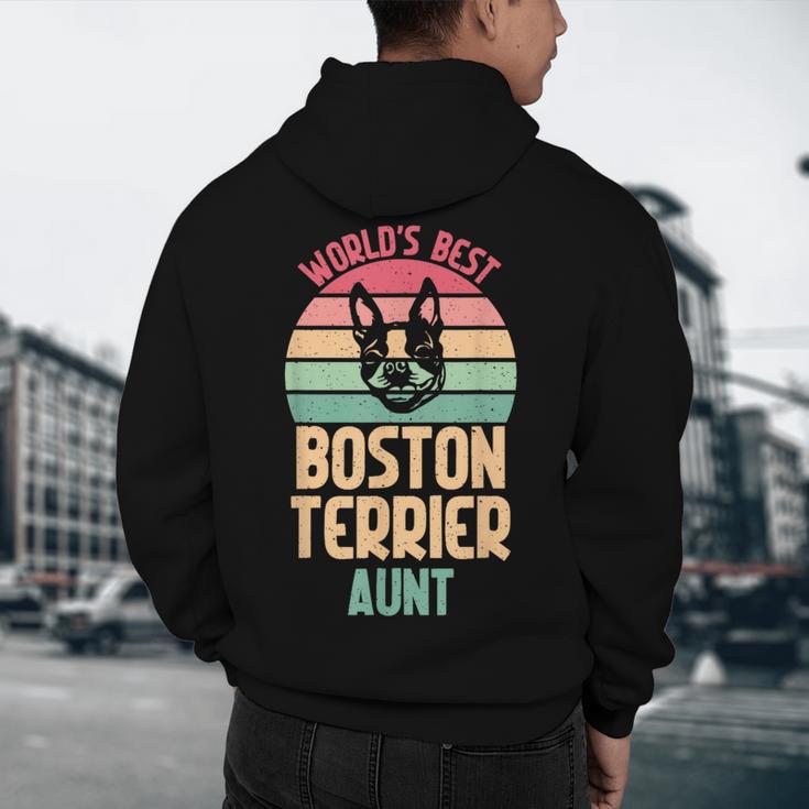 Worlds Best Boston Terrier Aunt Men's Hoodie Back Print, novelty gifts, funny gifts