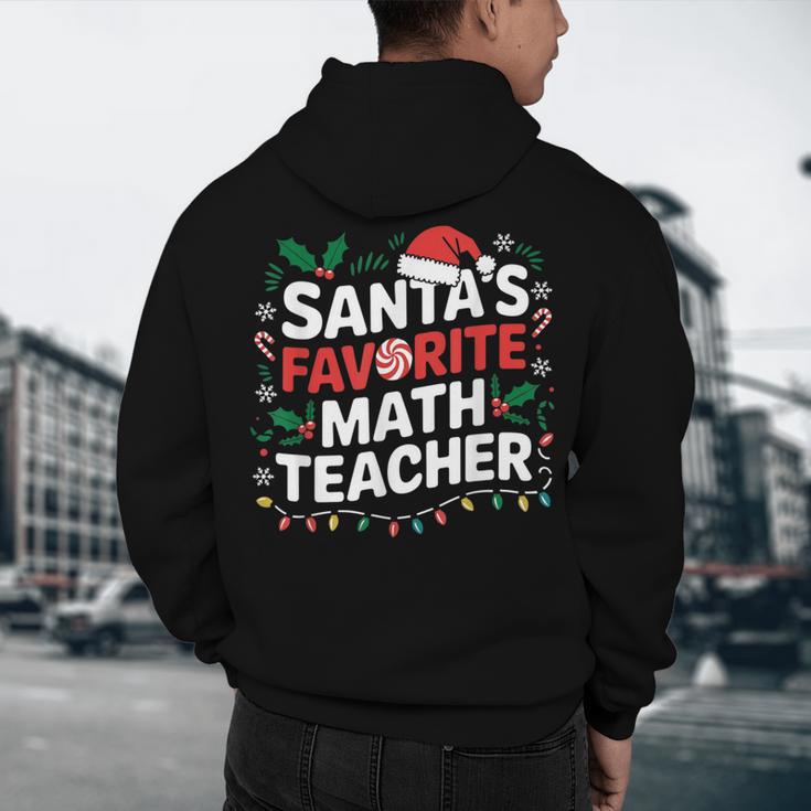 Xmas Lighting Santa's Favorite Math Teacher Christmas Men's Hoodie Back Print, novelty gifts, funny gifts Xmas Lighting Santa's Favorite Math Teacher Christmas Men's Hoodie Back Print, novelty gifts, funny gifts