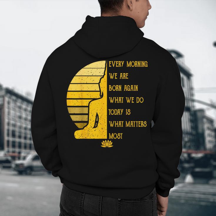Yoga Meditation Buddha Yoga Teacher T-Shirt Men's Hoodie Back Print, novelty gifts, funny gifts