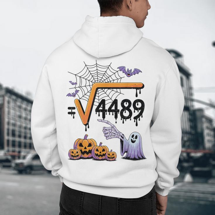 4489 Square Root 67 Math Teacher Halloween Costume Professor Men's Hoodie Back Print, novelty gifts, funny gifts