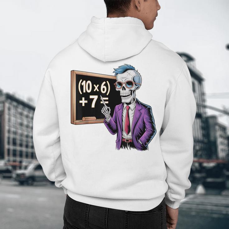 67 Math Teacher Meme Brainrot Six Seven Halloween Equation Men's Hoodie Back Print, novelty gifts, funny gifts