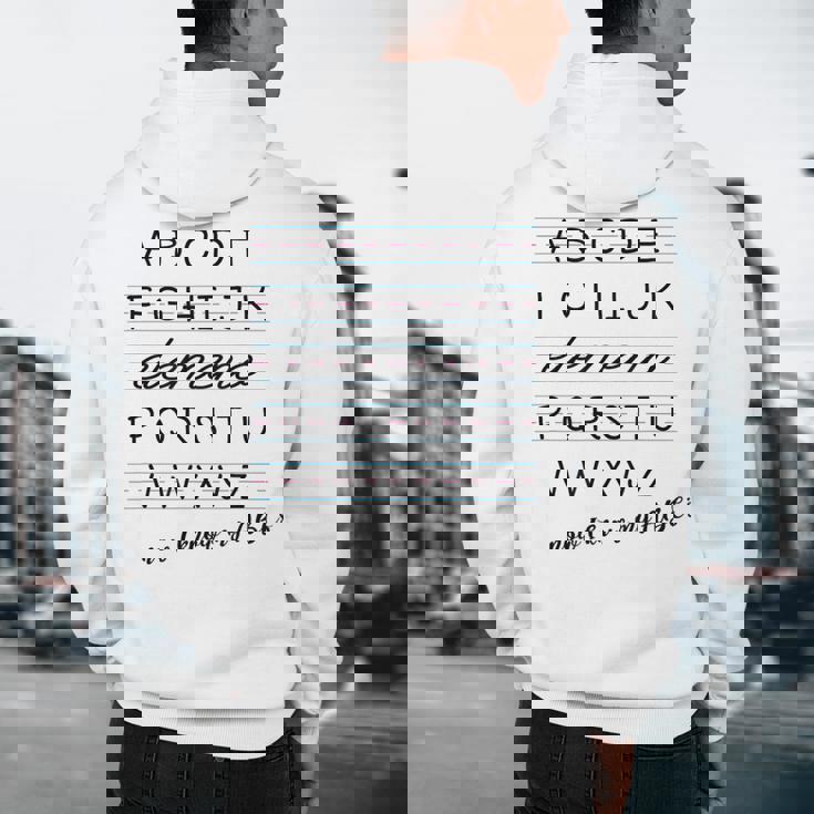 ABC Elemeno Shirt Alphabet Kindergarten Preschool Teacher Men&#x27;s Hoodie Back Print, novelty gifts, funny gifts