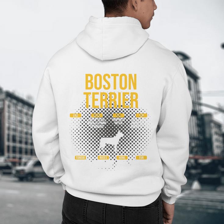 Anatomy Of Boston Terrier Dog Lover Men's Hoodie Back Print, novelty gifts, funny gifts