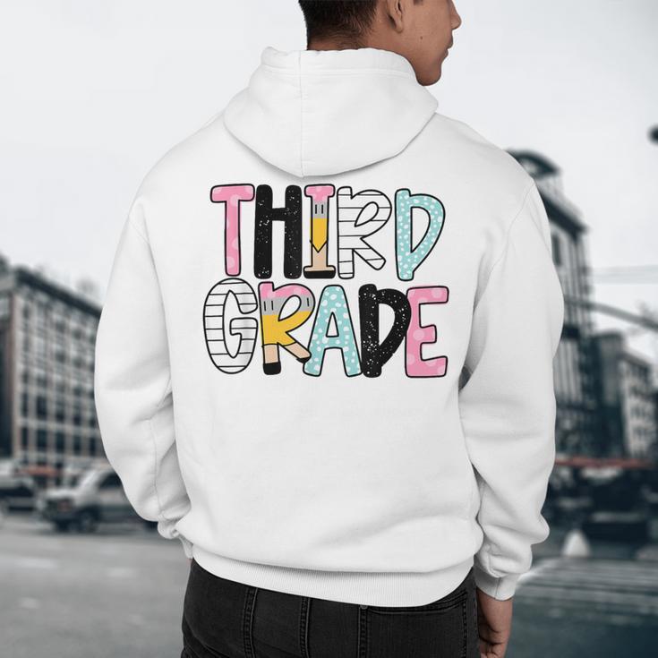 Back To School Third Grade Teacher First Day Of 3rd Grade Men's Hoodie Back Print, novelty gifts, funny gifts Back To School Third Grade Teacher First Day Of 3rd Grade Men's Hoodie Back Print, novelty gifts, funny gifts