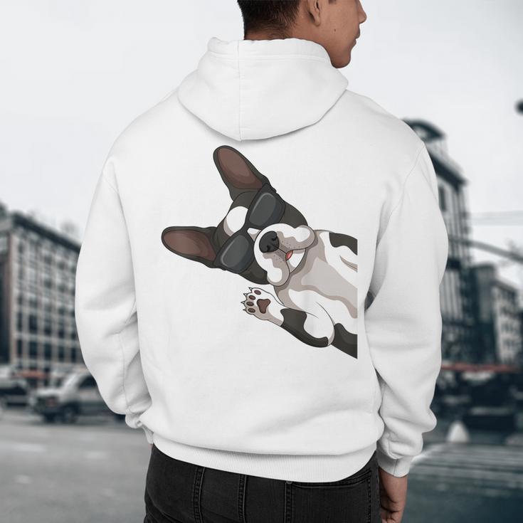 Boston Terrier Bostie Dog Kids Men Men's Hoodie Back Print, novelty gifts, funny gifts