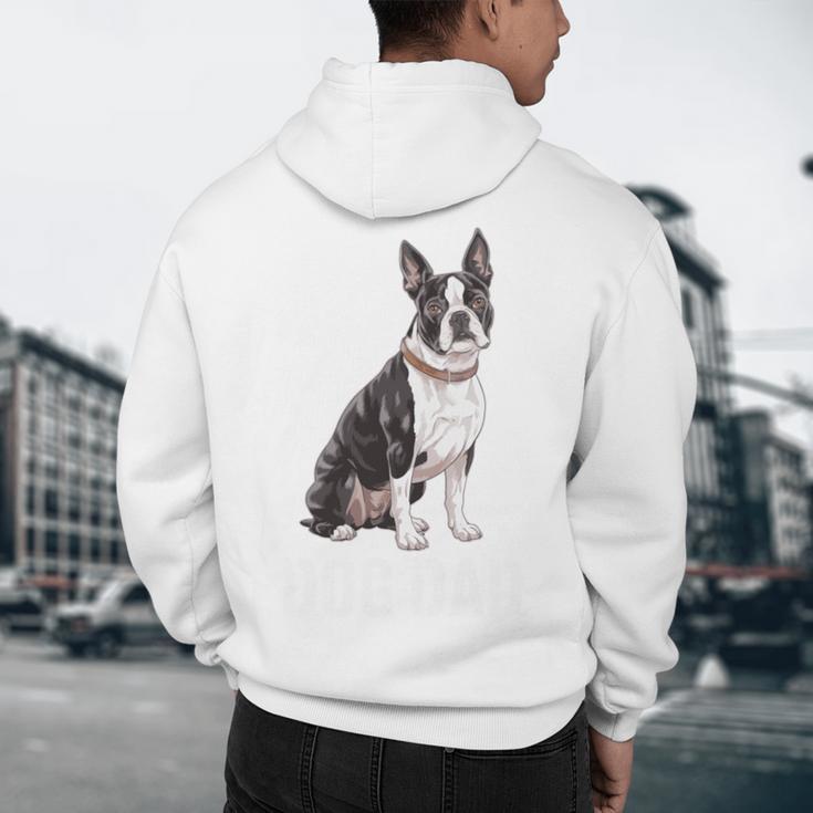 Boston Terrier Dog Dad Boston Terrier Dog Lovers Men's Hoodie Back Print, novelty gifts, funny gifts