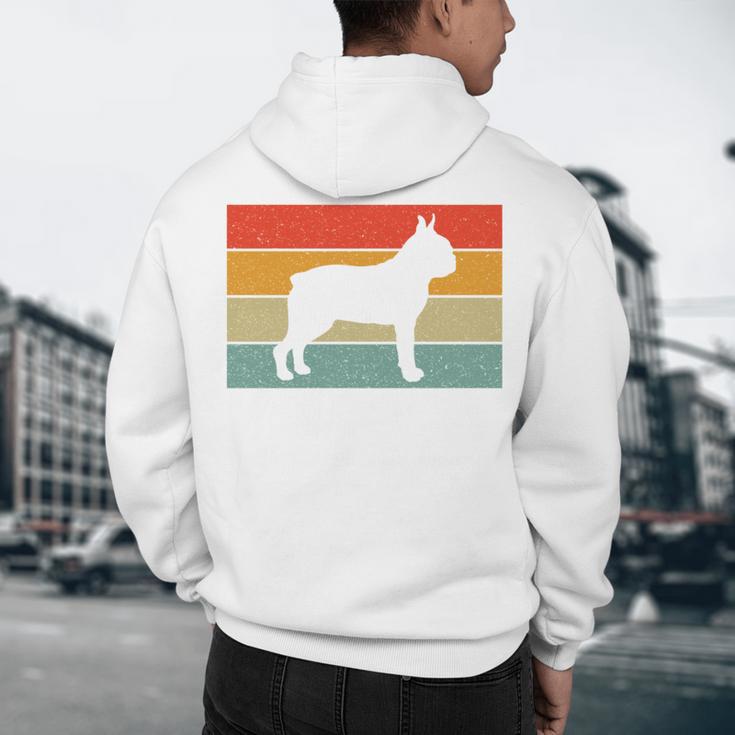 Boston Terrier Dog Lover Retro Vintage Cool For Dog Owner Men's Hoodie Back Print, novelty gifts, funny gifts