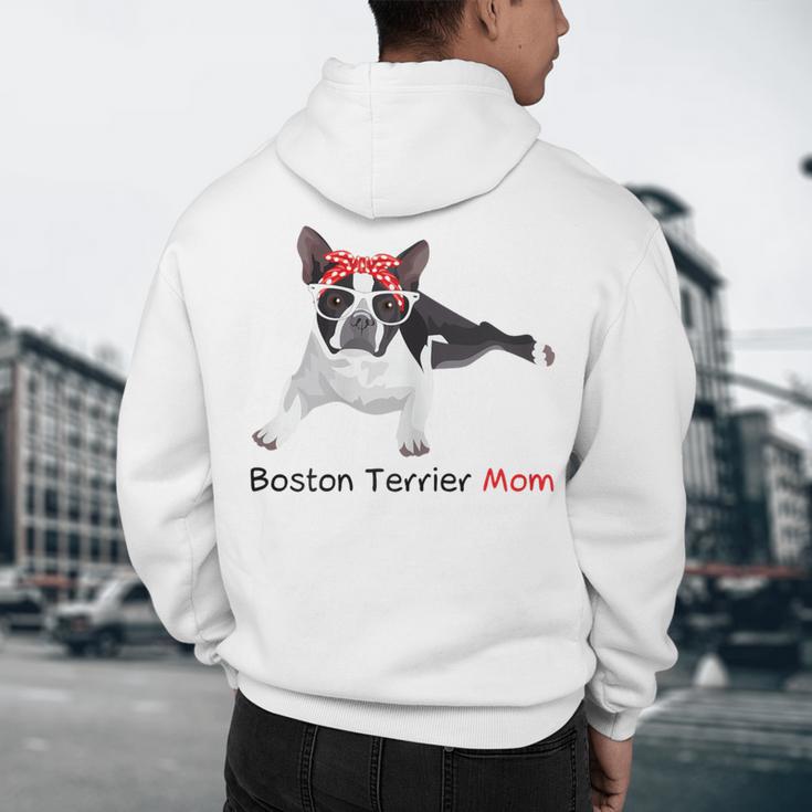 Boston Terrier Mom Bandana Boston Terrier Dog Men's Hoodie Back Print, novelty gifts, funny gifts