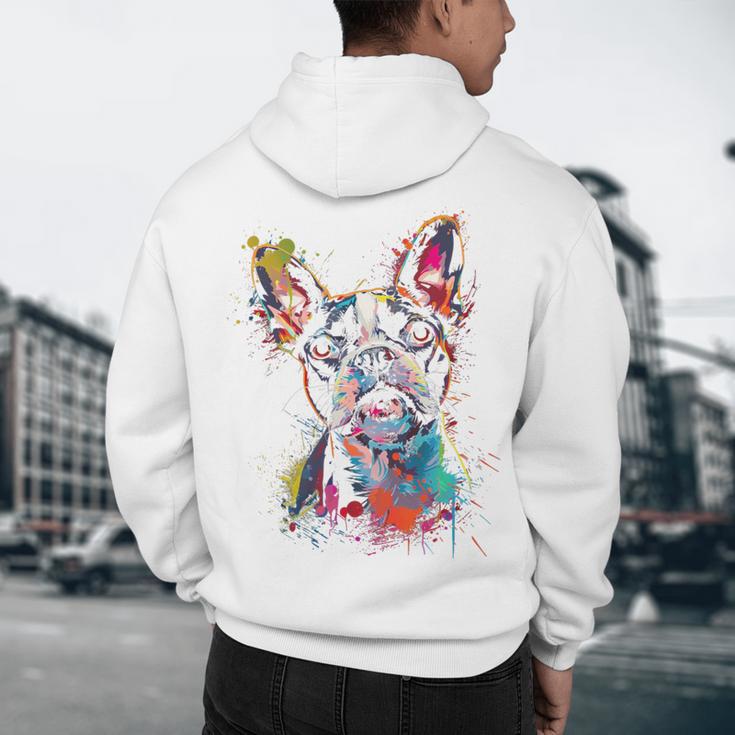 Boston Terrier Splash Men's Hoodie Back Print, novelty gifts, funny gifts