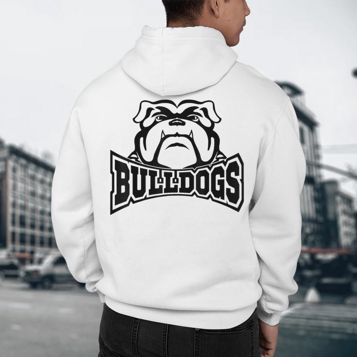 Bulldogs Teacher Student School Sports Fan Team Spirit Men's Hoodie Back Print, novelty gifts, funny gifts