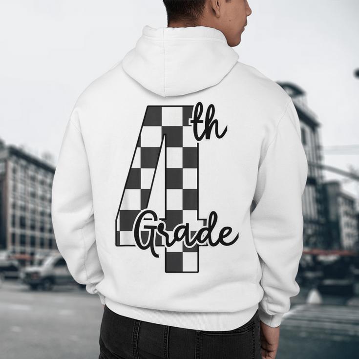 Checkered Fourth Grade Back To School Teachers Students Men's Hoodie Back Print, novelty gifts, funny gifts Checkered Fourth Grade Back To School Teachers Students Men's Hoodie Back Print, novelty gifts, funny gifts