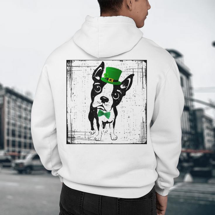 Cool Saint Patrick's Boston Terrier T Shirt For Dogs Lovers Men's Hoodie Back Print, novelty gifts, funny gifts