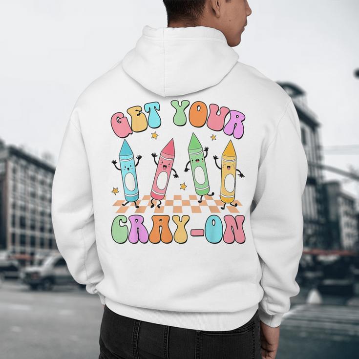 Get Your Cray-On Preschool Teacher Kindergarten Teacher Men's Hoodie Back Print, novelty gifts, funny gifts Get Your Cray-On Preschool Teacher Kindergarten Teacher Men's Hoodie Back Print, novelty gifts, funny gifts