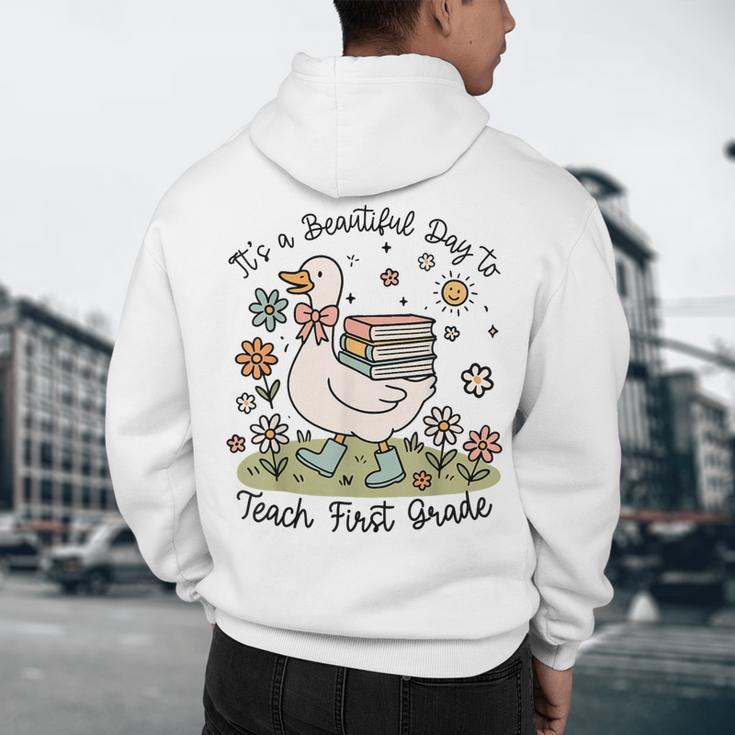 Cute Goose It's A Beautiful Day To Teach 1st Grade Teacher Men's Hoodie Back Print, novelty gifts, funny gifts Cute Goose It's A Beautiful Day To Teach 1st Grade Teacher Men's Hoodie Back Print, novelty gifts, funny gifts