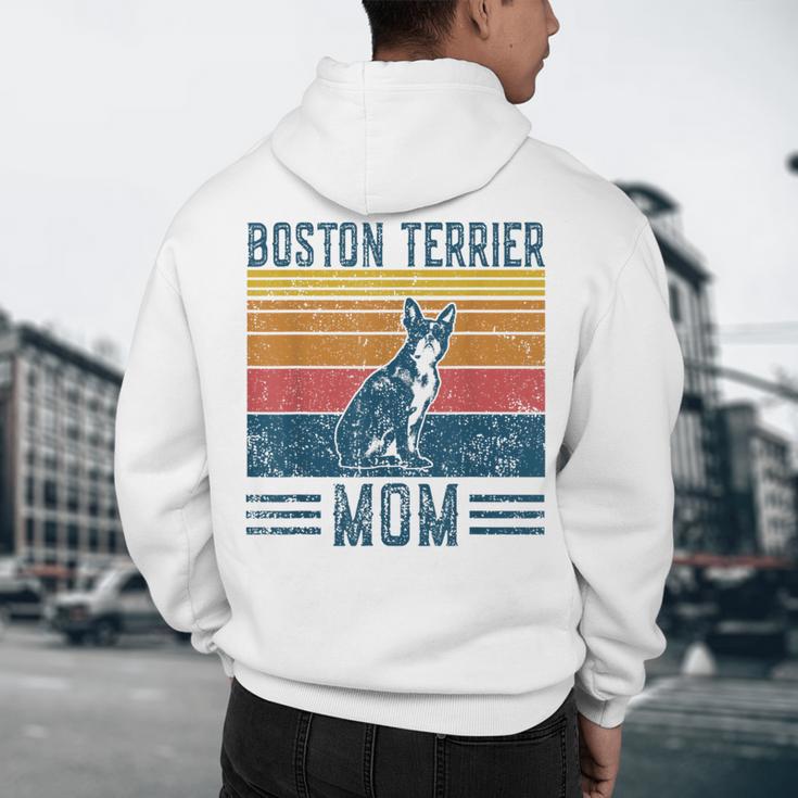 Dog Boston Terrier Mom Vintage Boston Terrier Mom Men's Hoodie Back Print, novelty gifts, funny gifts