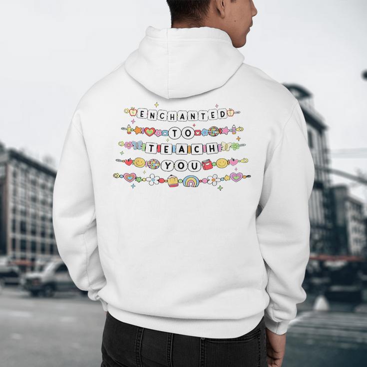 Enchanted To Teach You Friendship Bracelet Teacher Girl Kids Men's Hoodie Back Print, novelty gifts, funny gifts Enchanted To Teach You Friendship Bracelet Teacher Girl Kids Men's Hoodie Back Print, novelty gifts, funny gifts