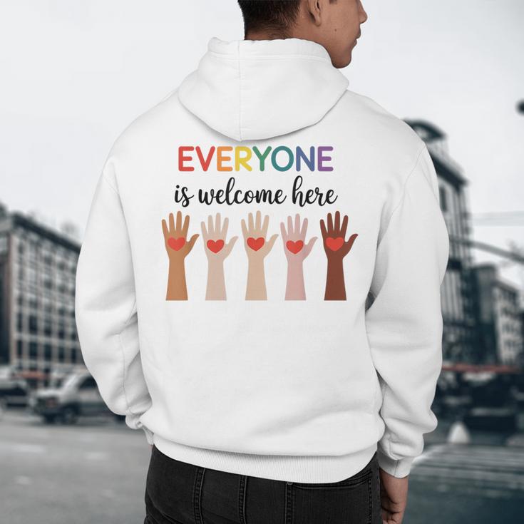 Everyone Is Welcome Here Idaho Teacher Men's Hoodie Back Print, novelty gifts, funny gifts Everyone Is Welcome Here Idaho Teacher Men's Hoodie Back Print, novelty gifts, funny gifts