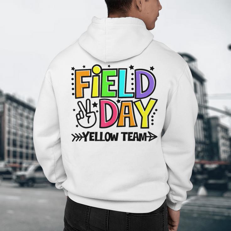 Field Day Yellow Team For Teacher Kids Field Day Games Men's Hoodie Back Print, novelty gifts, funny gifts