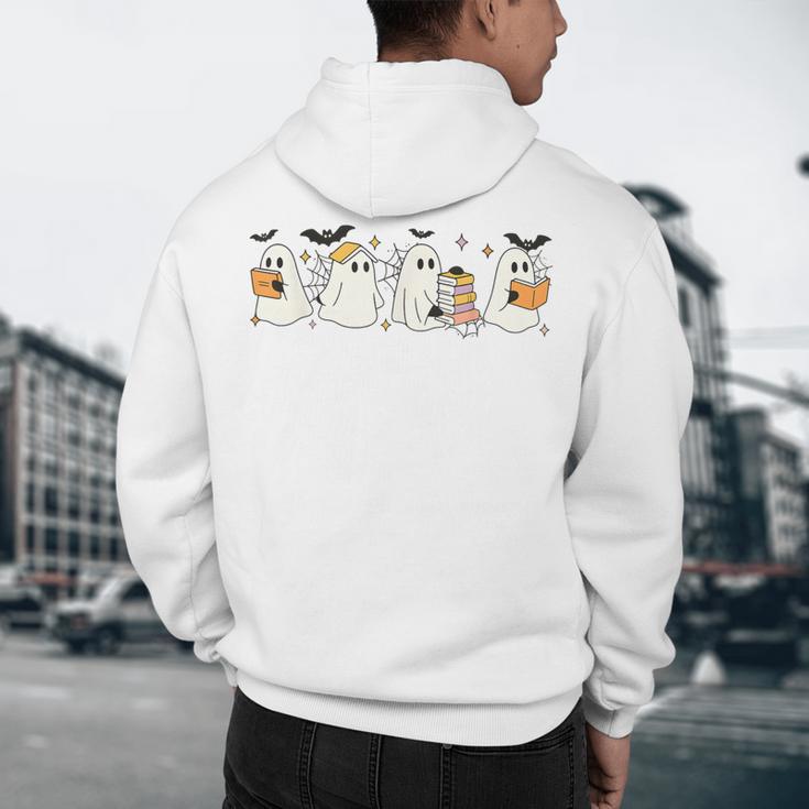Ghosts Reading Books Library Halloween Teacher Men Women Kid Men's Hoodie Back Print, novelty gifts, funny gifts Ghosts Reading Books Library Halloween Teacher Men Women Kid Men's Hoodie Back Print, novelty gifts, funny gifts