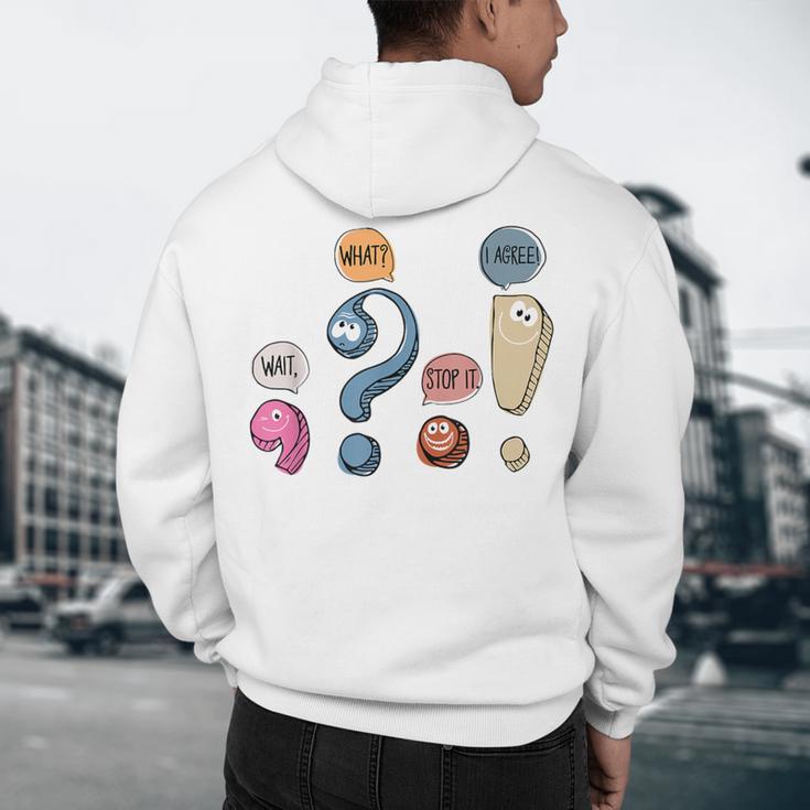 Grammar Teacher Punctuation For English Teacher Men Women Men's Hoodie Back Print, novelty gifts, funny gifts Grammar Teacher Punctuation For English Teacher Men Women Men's Hoodie Back Print, novelty gifts, funny gifts