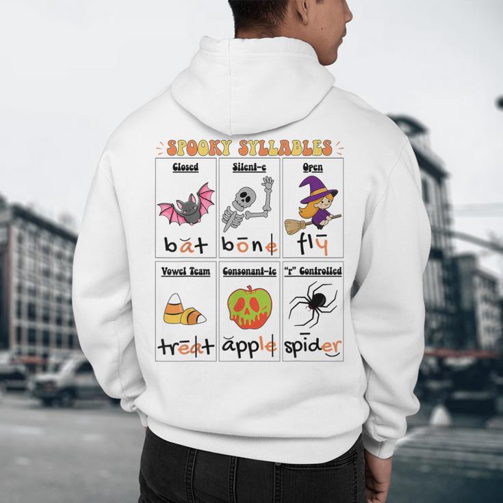 Halloween Reading Spooky Syllables Teacher Vintage Men's Hoodie Back Print, novelty gifts, funny gifts Halloween Reading Spooky Syllables Teacher Vintage Men's Hoodie Back Print, novelty gifts, funny gifts