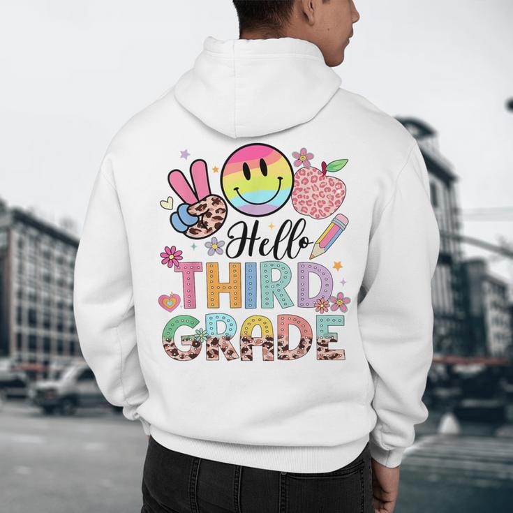 Hello 3rd Grade Boy Girl Teacher Back To School 3rd Grade Men's Hoodie Back Print, novelty gifts, funny gifts