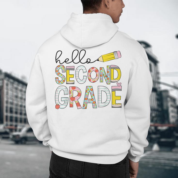 Hello Second Grade Team 2nd Grade Back To School Teacher Kid Men's Hoodie Back Print, novelty gifts, funny gifts Hello Second Grade Team 2nd Grade Back To School Teacher Kid Men's Hoodie Back Print, novelty gifts, funny gifts