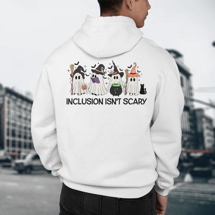 Inclusion Isn't Scary Boo Ghost Halloween Sped Teacher Men's Hoodie Back Print, novelty gifts, funny gifts Inclusion Isn't Scary Boo Ghost Halloween Sped Teacher Men's Hoodie Back Print, novelty gifts, funny gifts