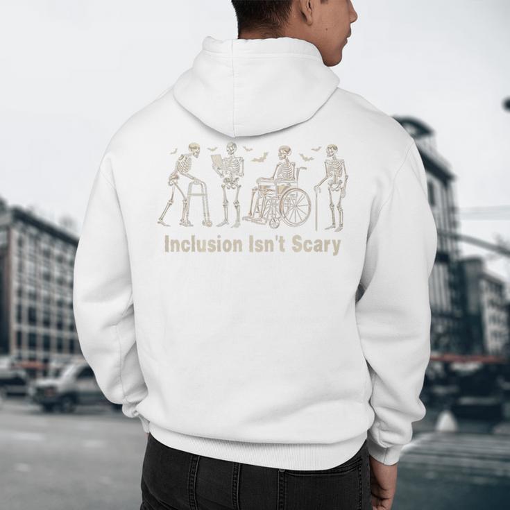 Inclusion Isn't Scary Skeleton Halloween Sped Teacher Premium Tri-Blend Men's Hoodie Back Print, novelty gifts, funny gifts