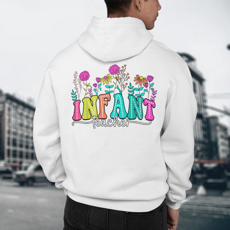 Infant Teacher Floral First Day Back To School Teaching Men's Hoodie Back Print, novelty gifts, funny gifts Infant Teacher Floral First Day Back To School Teaching Men's Hoodie Back Print, novelty gifts, funny gifts