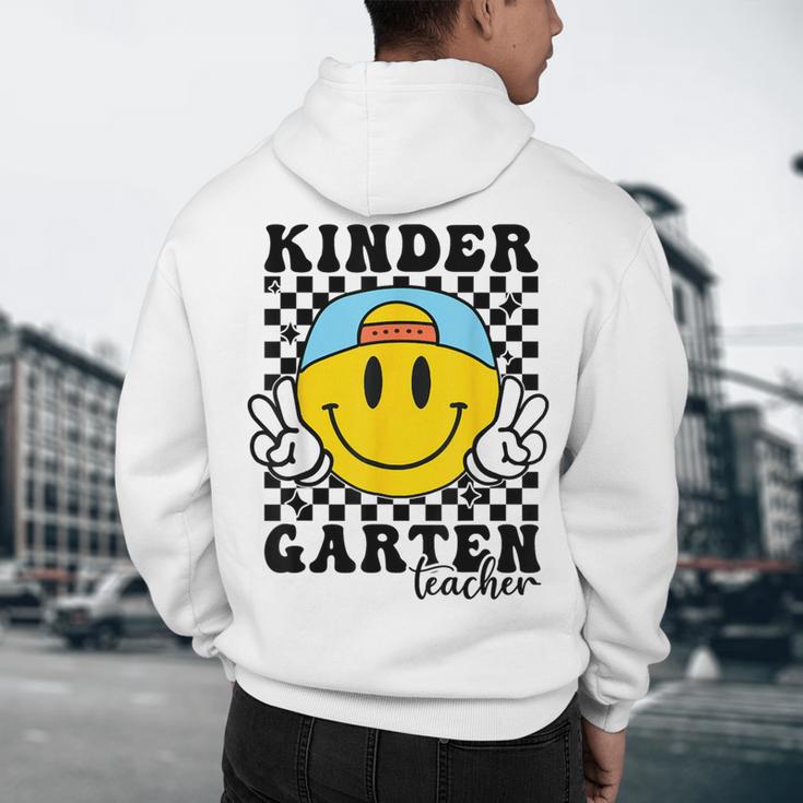 Kindergarten Teacher Hippie Smile Face Back School Men's Hoodie Back Print, novelty gifts, funny gifts Kindergarten Teacher Hippie Smile Face Back School Men's Hoodie Back Print, novelty gifts, funny gifts