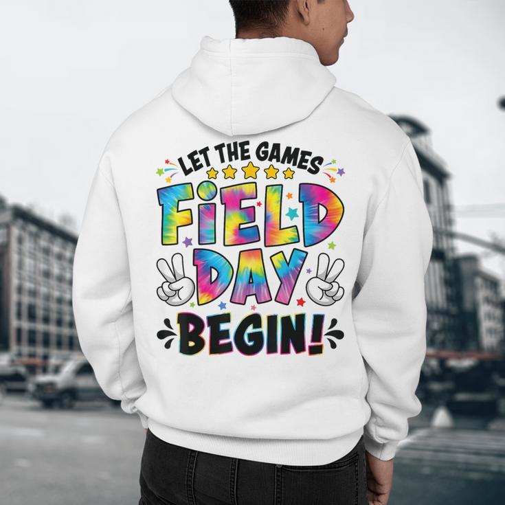 Let The Games Field Day Begin Tie Dye Adults Teacher Kids Men's Hoodie Back Print, novelty gifts, funny gifts Let The Games Field Day Begin Tie Dye Adults Teacher Kids Men's Hoodie Back Print, novelty gifts, funny gifts