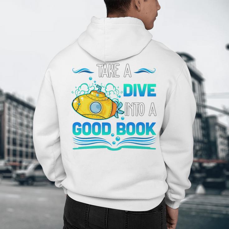 Librarian Teacher Dive Into A Good Book Reading Premium Tri-Blend Men's Hoodie Back Print, novelty gifts, funny gifts Librarian Teacher Dive Into A Good Book Reading Premium Tri-Blend Men's Hoodie Back Print, novelty gifts, funny gifts