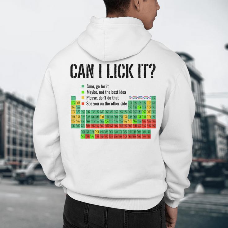Can I Lick It Periodic Table Chart Science Teacher Men's Hoodie Back Print, novelty gifts, funny gifts Can I Lick It Periodic Table Chart Science Teacher Men's Hoodie Back Print, novelty gifts, funny gifts