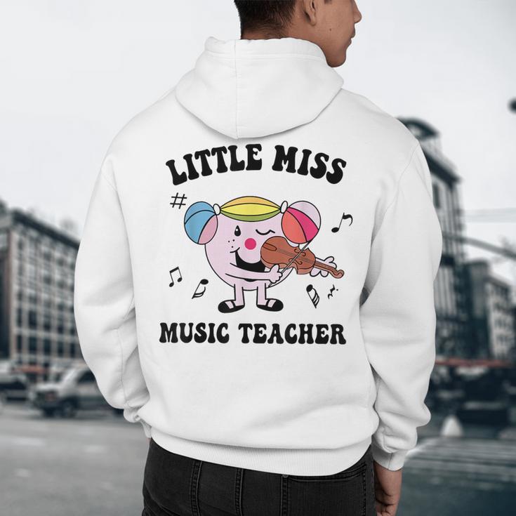 Little Miss Music Teacher Music Teacher Team Men's Hoodie Back Print, novelty gifts, funny gifts