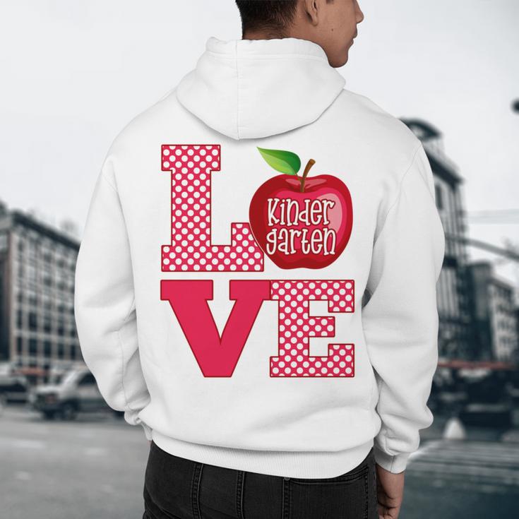Love Kindergarten Cute Apple School Teacher Men's Hoodie Back Print, novelty gifts, funny gifts Love Kindergarten Cute Apple School Teacher Men's Hoodie Back Print, novelty gifts, funny gifts