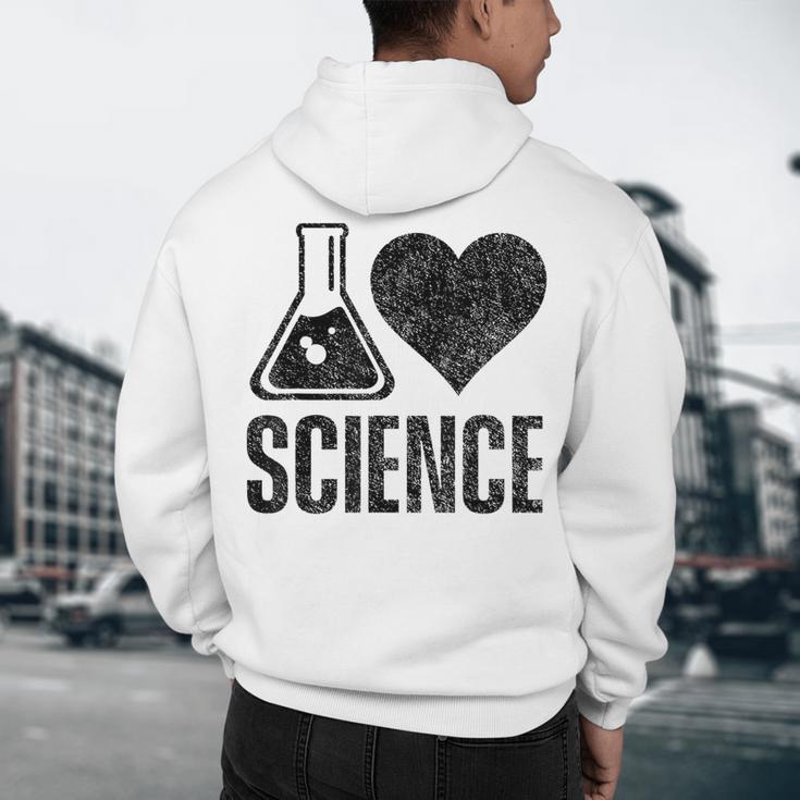 I Love Science Lover Teacher Scientist Sciences Men's Hoodie Back Print, novelty gifts, funny gifts