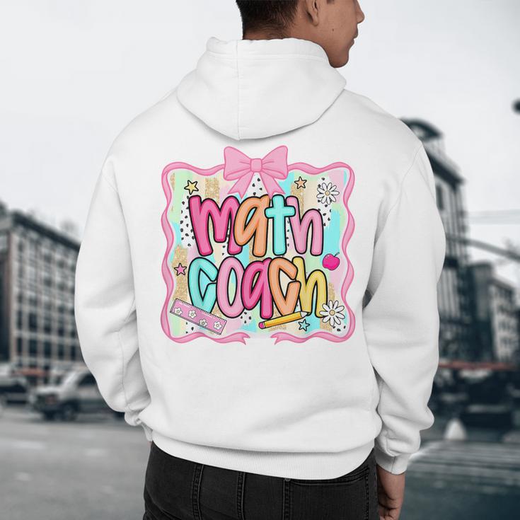 Math Coach Back To School Math Teacher Men's Hoodie Back Print, novelty gifts, funny gifts